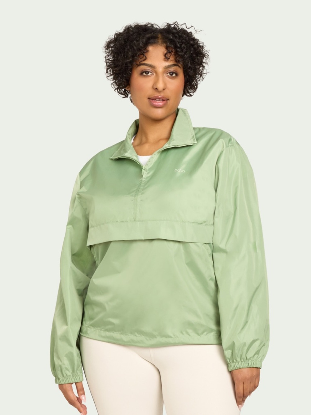 Bala Bangles Light Green Windbreaker Jacket Sporty Fab Fit Fun NWT